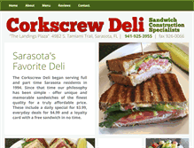 Tablet Screenshot of corkscrewdeli.com